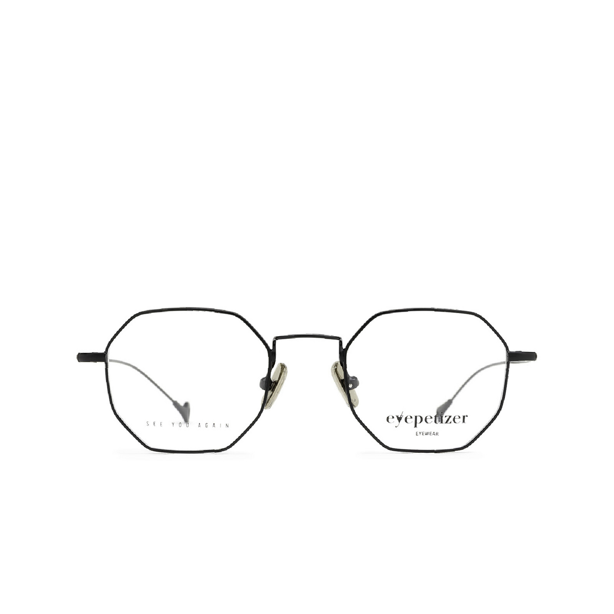 Eyepetizer® Irregular Eyeglasses: Ian Vintage color Black C.6 - front view.