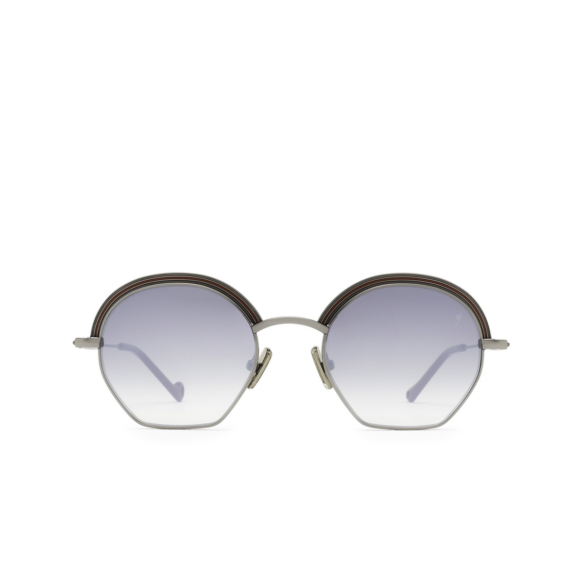 Eyepetizer® Irregular Sunglasses: Lumiere Sun color Bordeaux And Gun C.3-27F - front view.
