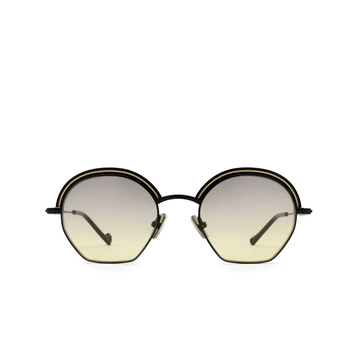 Eyepetizer® Irregular Sunglasses: Lumiere Sun color Black C.6-19 - front view.