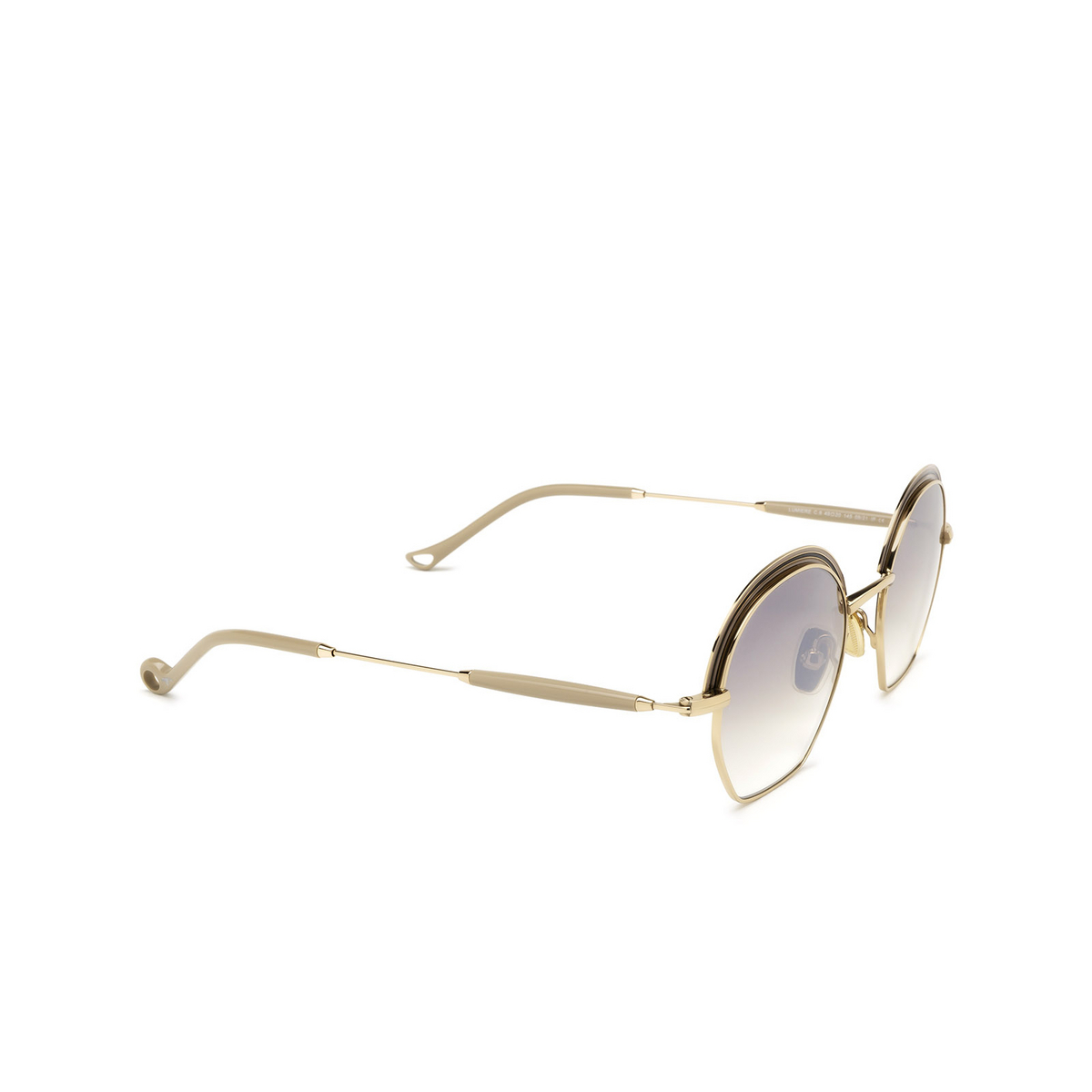 Eyepetizer LUMIERE Sunglasses C.9-18F Beige and Rose Gold - three-quarters view