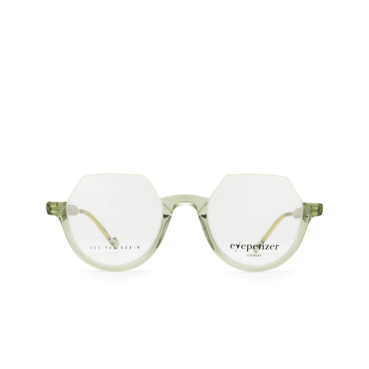 Eyepetizer® Irregular Eyeglasses: Mary color Soft Sage Green C.e/e - front view.