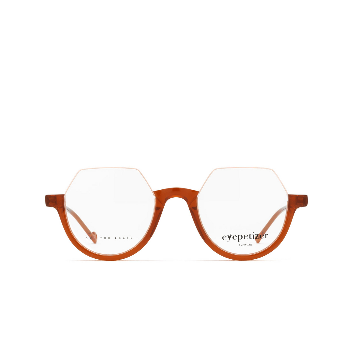Eyepetizer® Irregular Eyeglasses: Mary color Red C.g/g - front view.