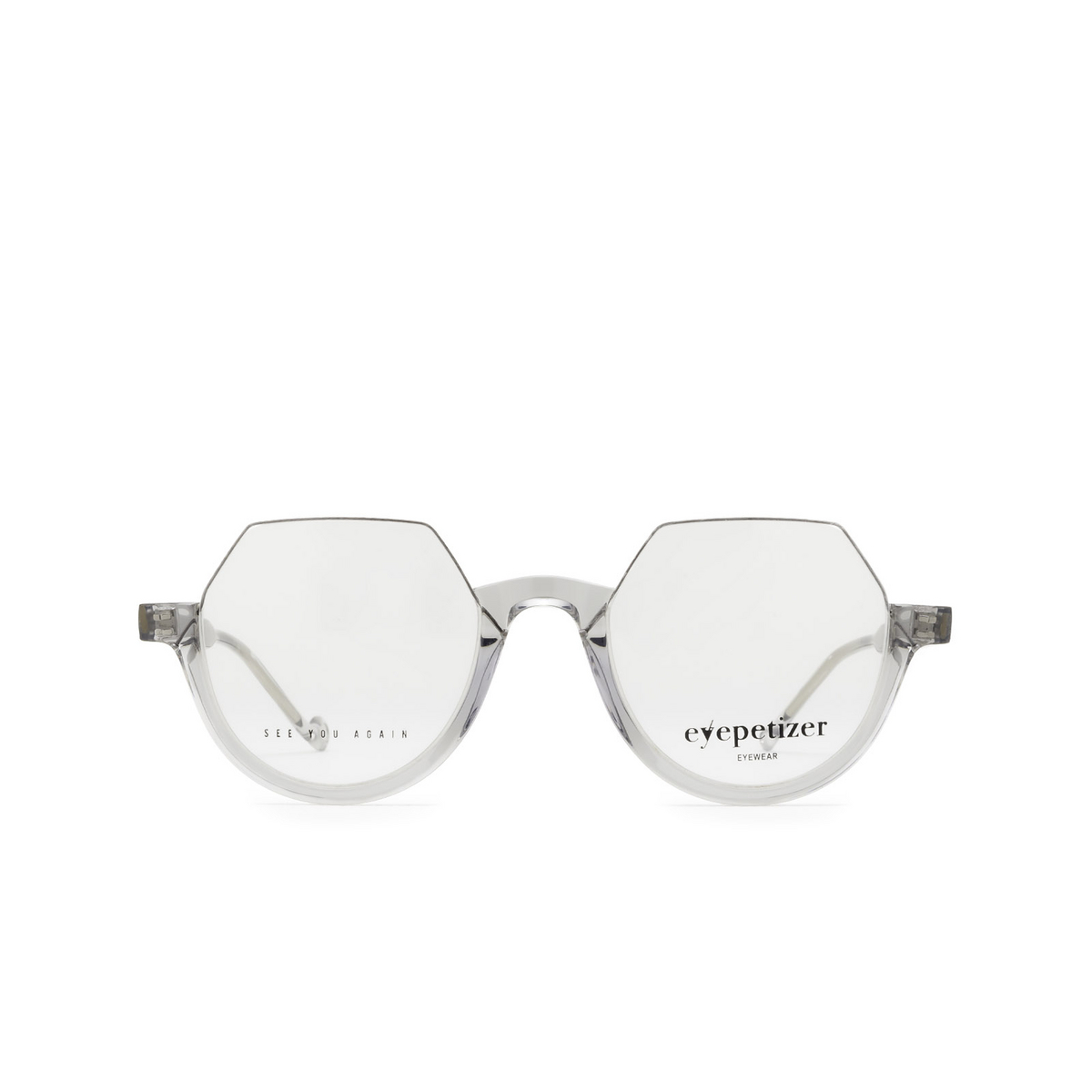 Eyepetizer® Irregular Eyeglasses: Mary color Grey C.h/h - front view.