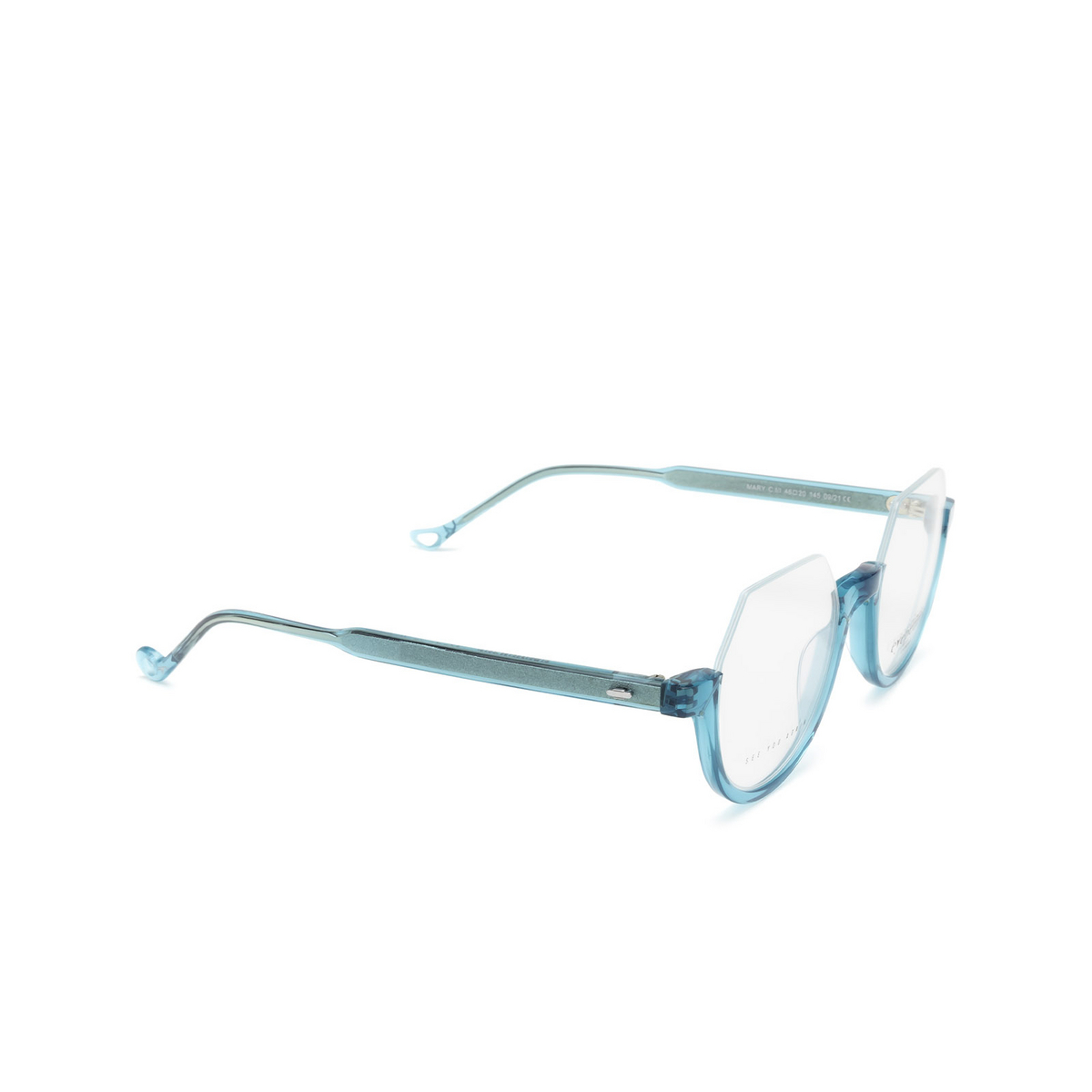 Eyepetizer MARY Eyeglasses C.I/I Teal Blue - three-quarters view