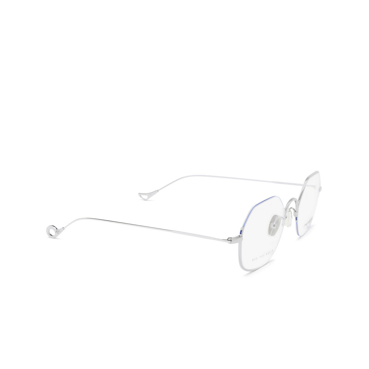 Eyepetizer® Irregular Eyeglasses: Ottagono color Silver C.1 - three-quarters view.