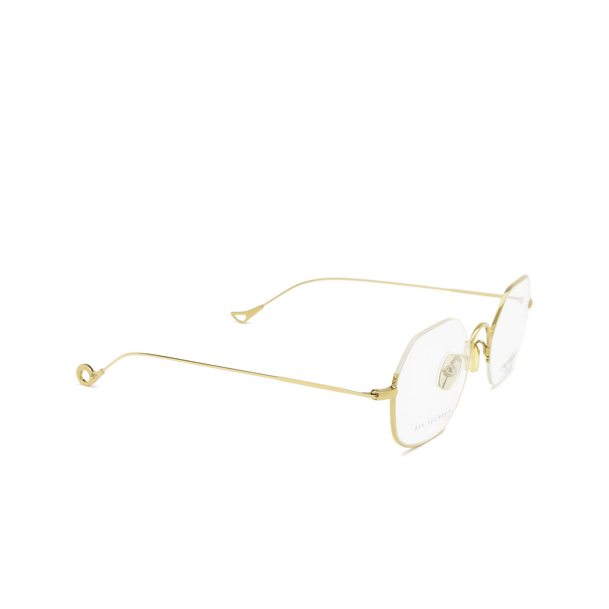 Eyepetizer® Irregular Eyeglasses: Ottagono color Gold C.4 - three-quarters view.