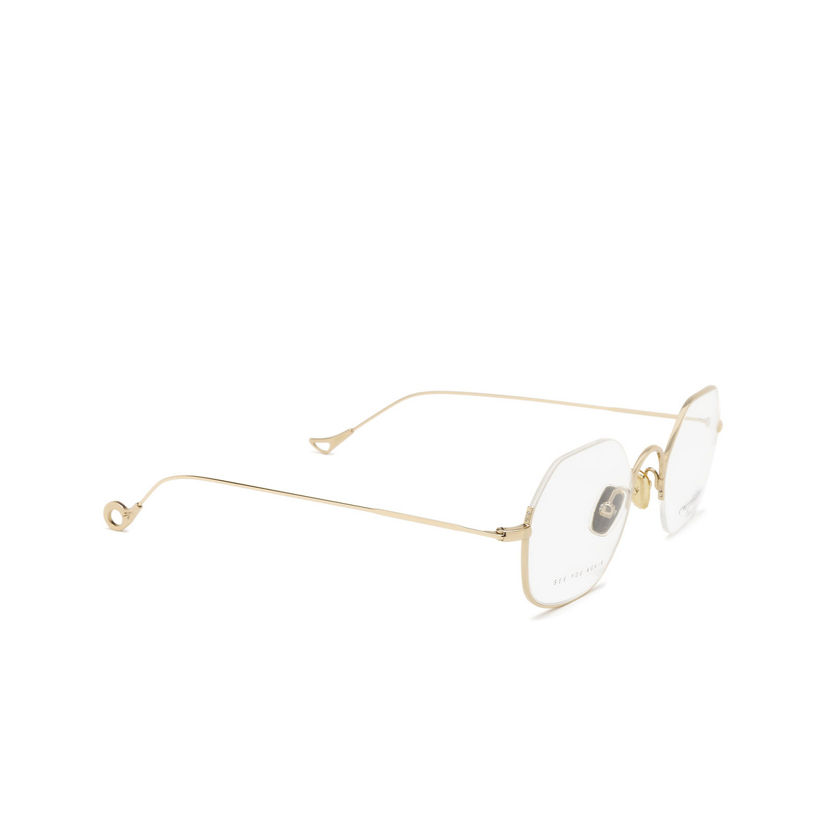 Eyepetizer® Irregular Eyeglasses: Ottagono color Rose Gold C.9 - three-quarters view.