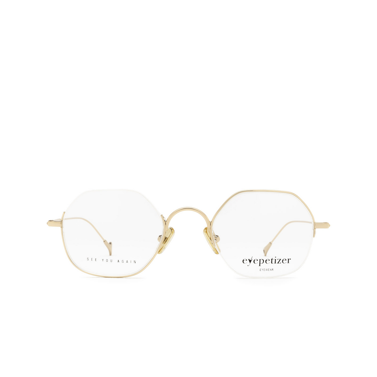 Eyepetizer® Irregular Eyeglasses: Ottagono color Rose Gold C.9 - front view.