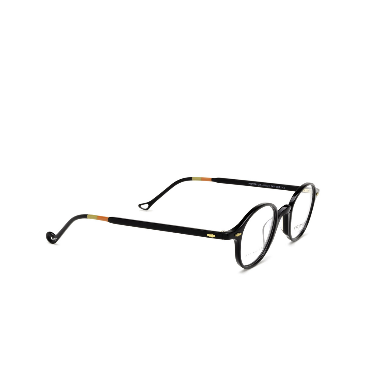Eyepetizer® Round Eyeglasses: Pieter color Black C.a-in - 2/3.