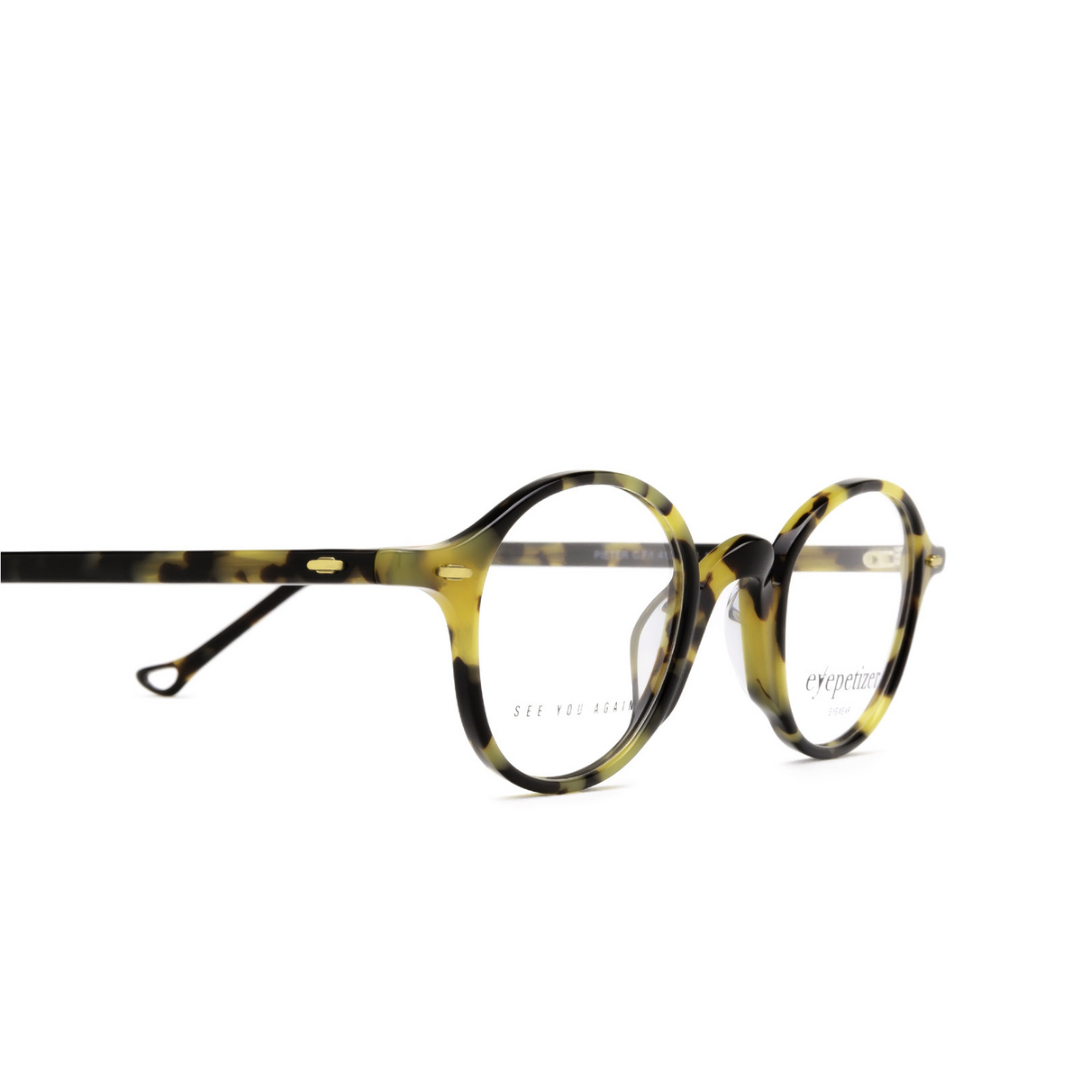 Eyepetizer® Round Eyeglasses: Pieter color Avana C.f-i - 3/3.