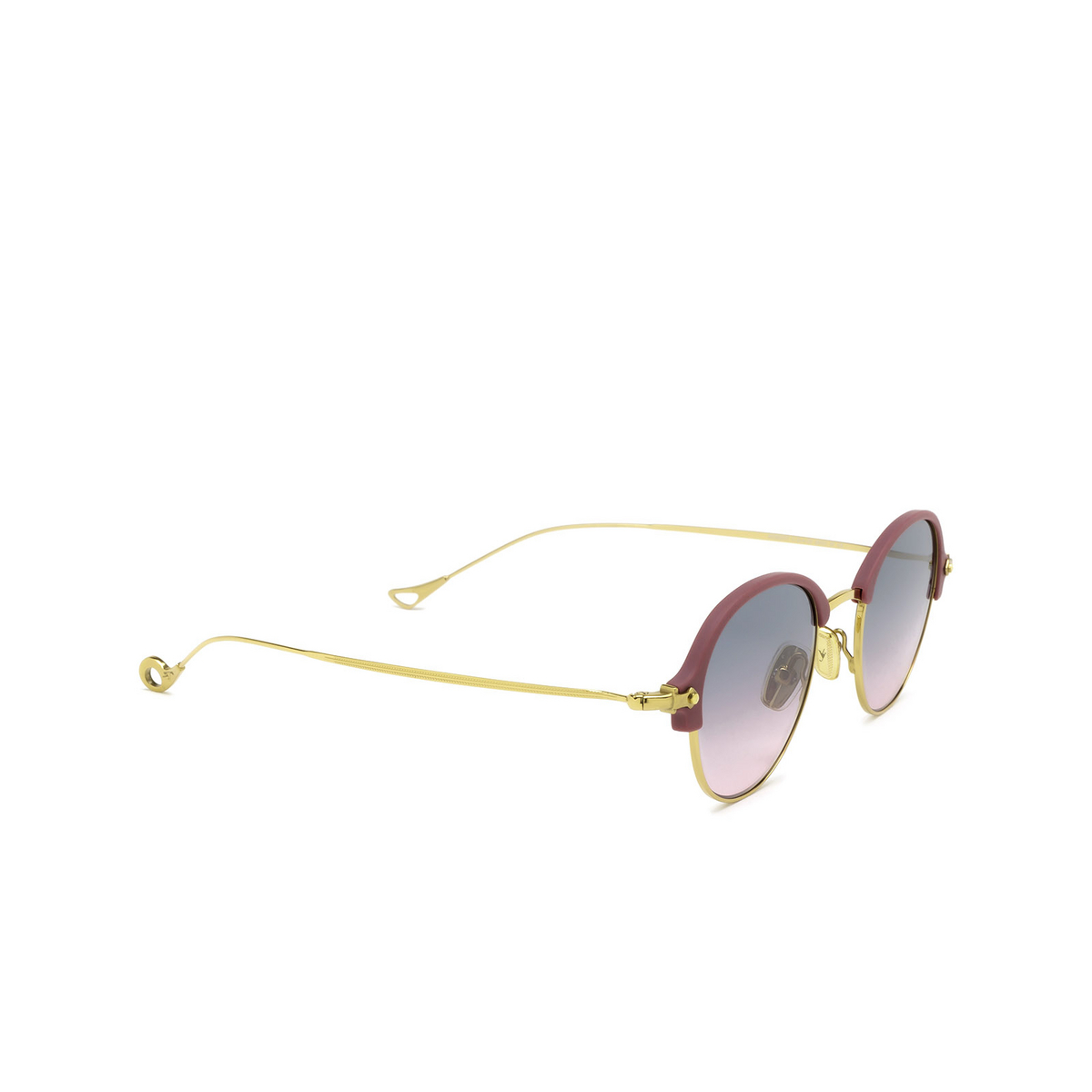 Eyepetizer® Round Sunglasses: Robert color Cyclamen Matt C.Q-4-20 - three-quarters view.