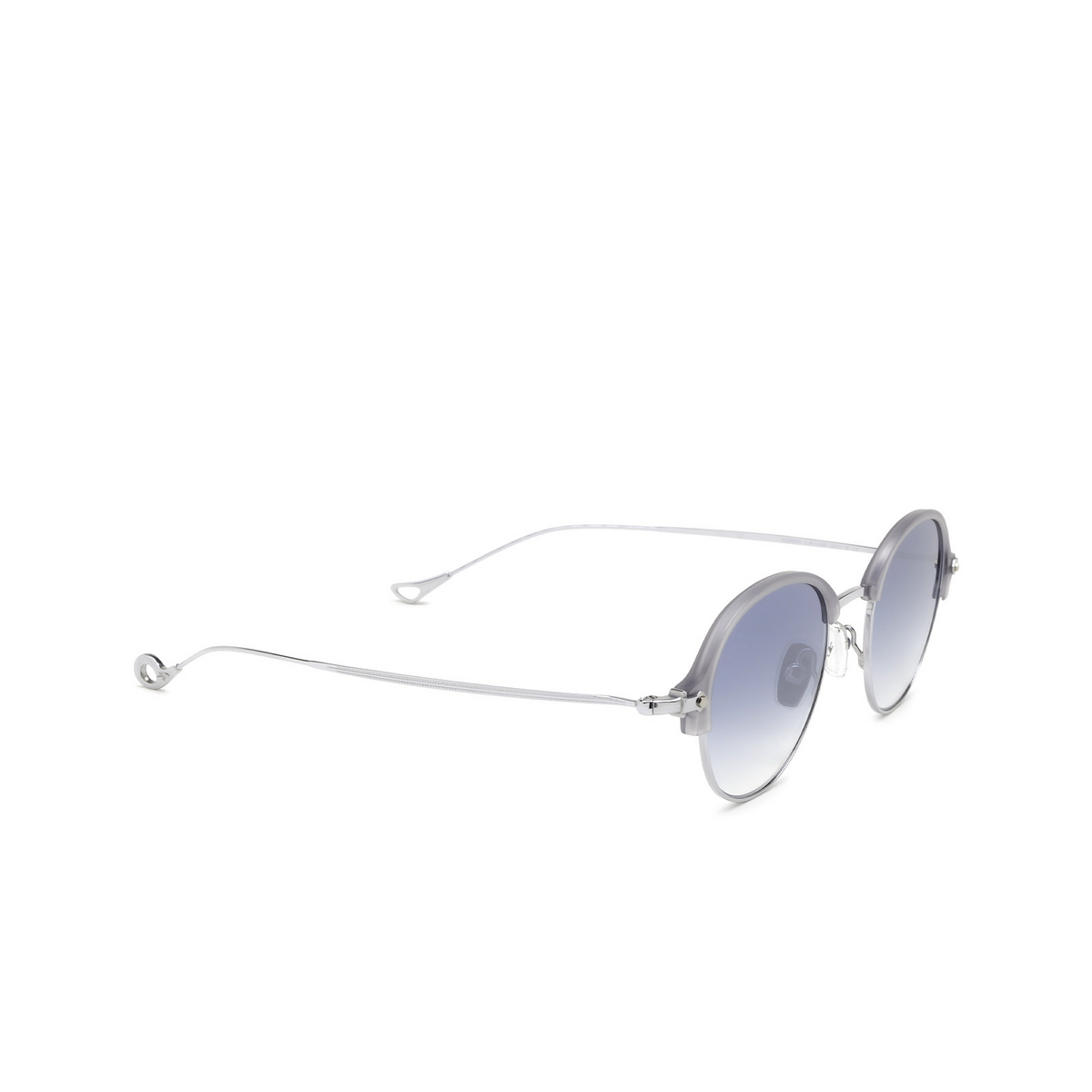 Eyepetizer® Round Sunglasses: Robert color Ice Grey Matt C.R-1-26F - three-quarters view.