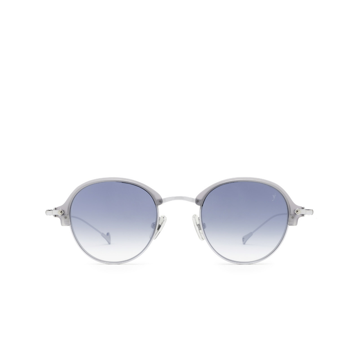 Eyepetizer® Round Sunglasses: Robert color Ice Grey Matt C.R-1-26F - front view.