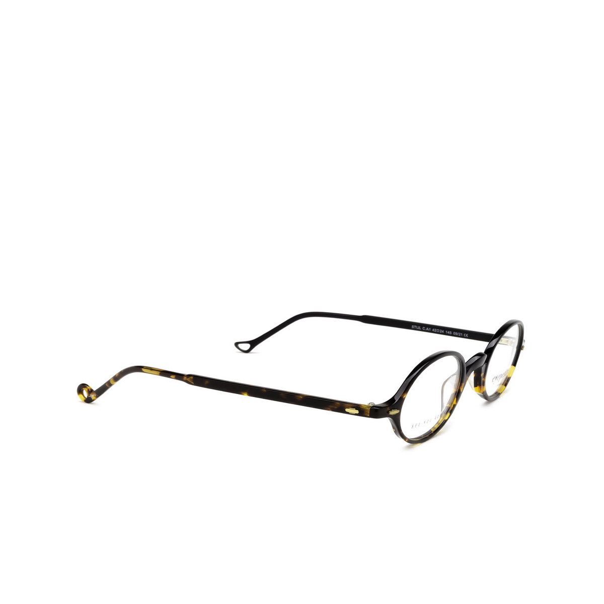 Eyepetizer STIJL Eyeglasses C.A/I Black and Avana - three-quarters view