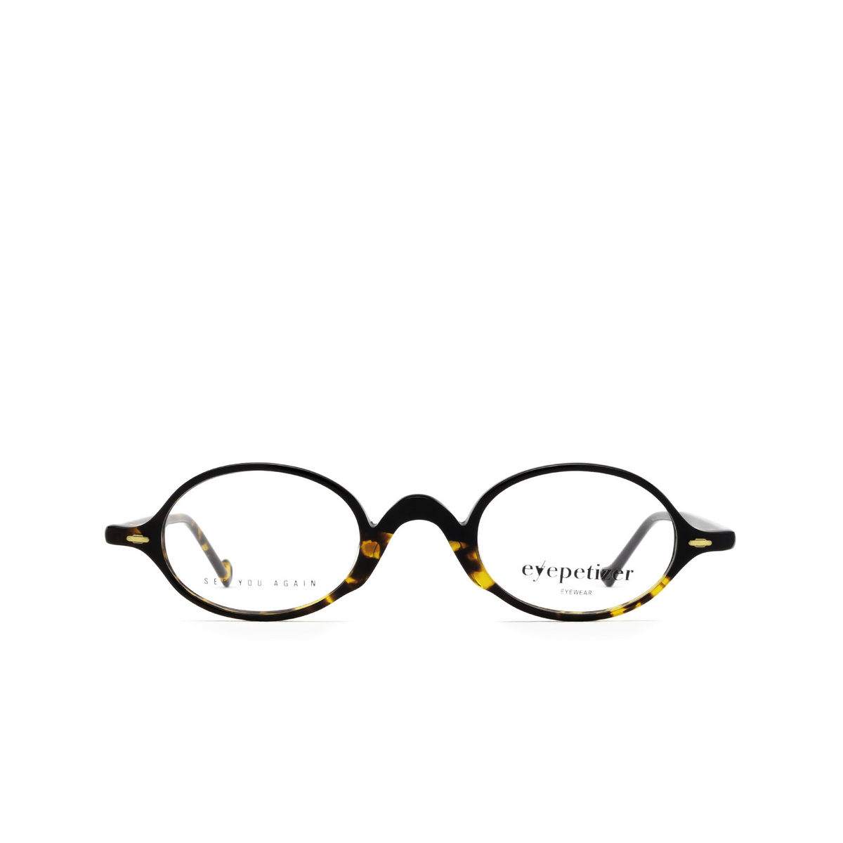 Eyepetizer® Oval Eyeglasses: Stijl color Black And Avana C.a/i - front view.