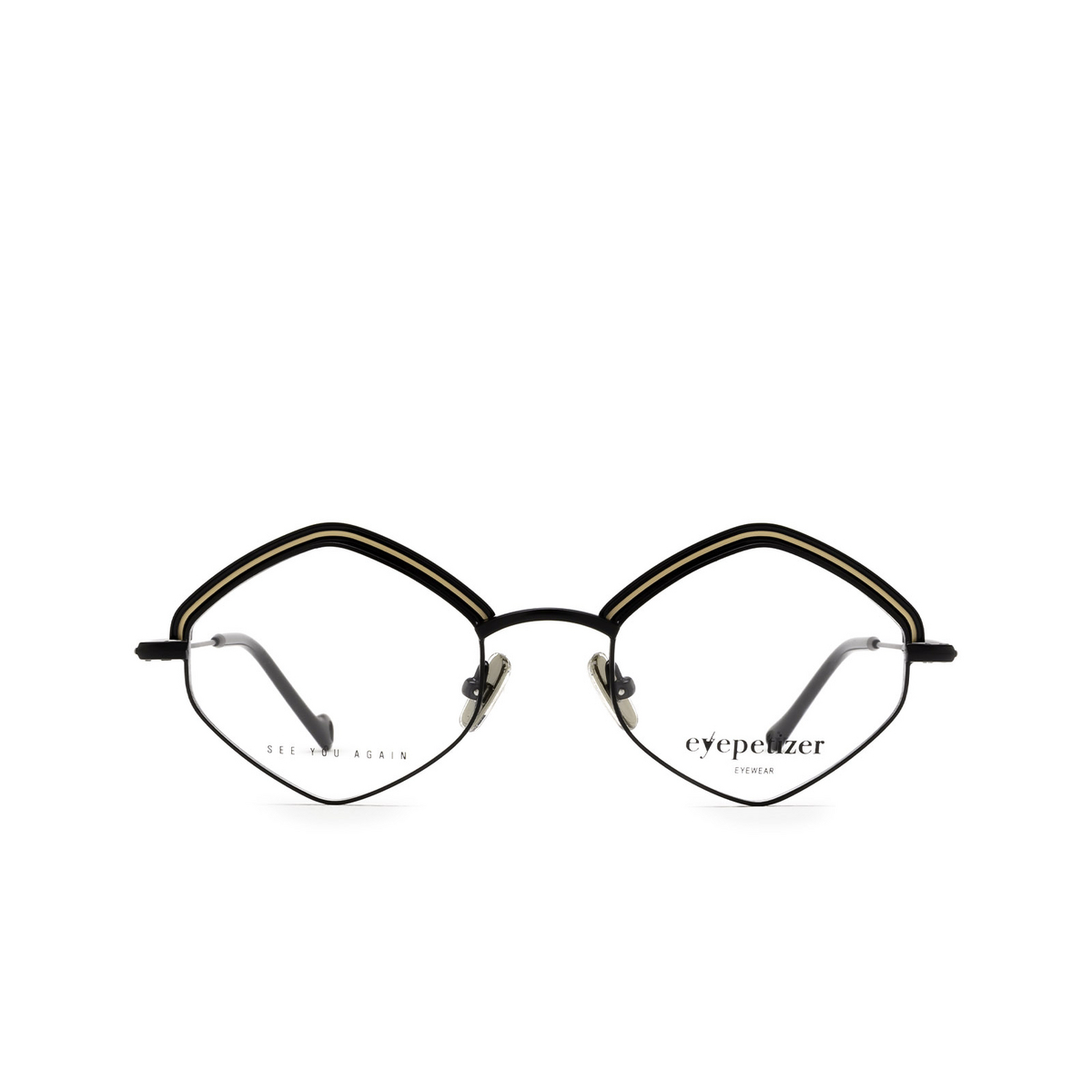 Eyepetizer® Irregular Eyeglasses: Tomber color Black C.6 - front view.