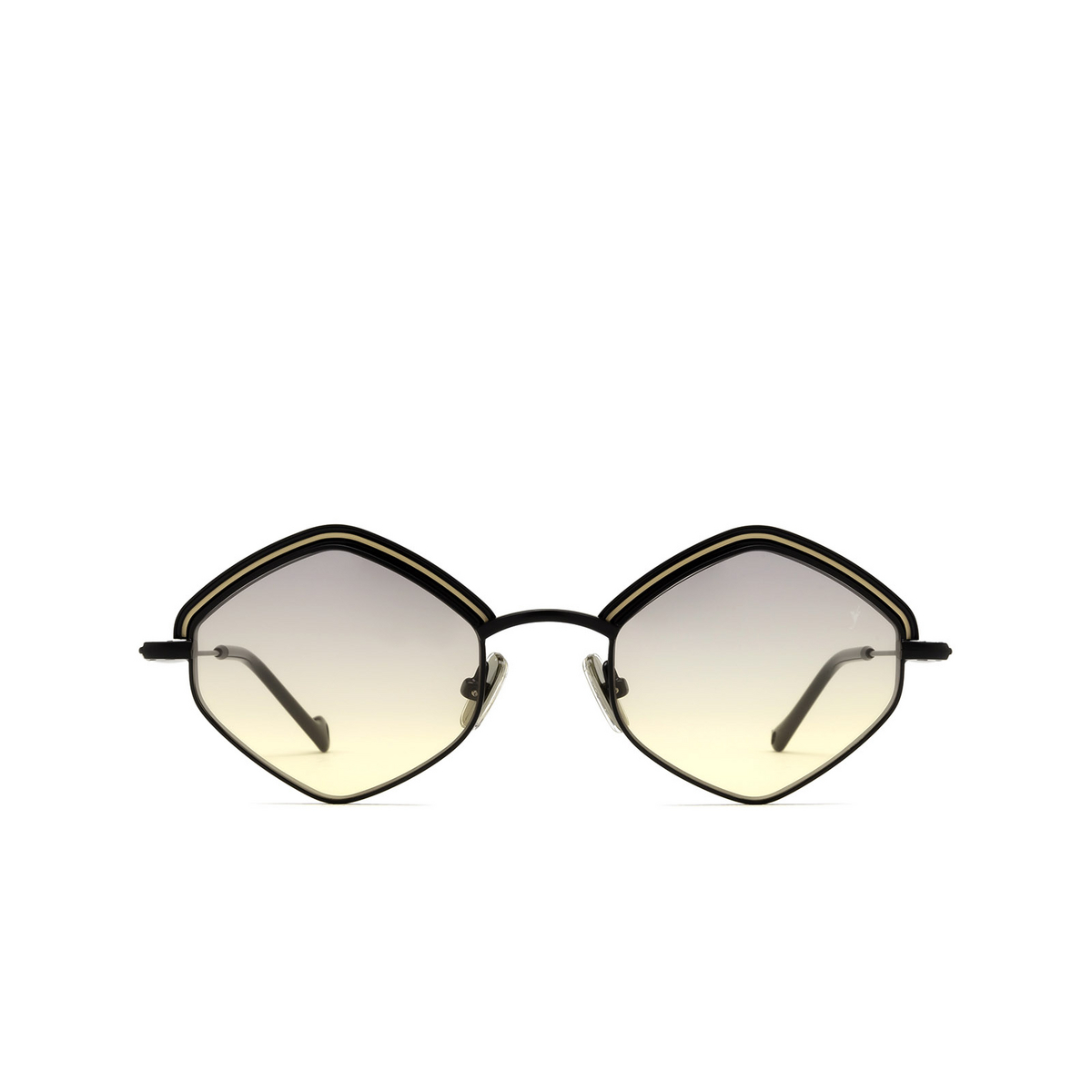 Eyepetizer® Irregular Sunglasses: Tomber Sun color Black C.6-19 - front view.