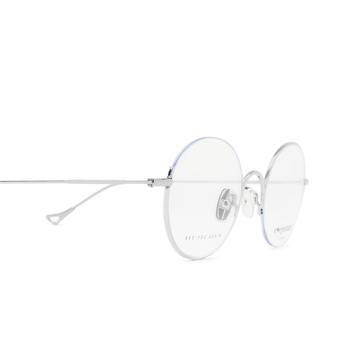 Eyepetizer® Round Eyeglasses: Tondo color Silver C.1 - 3/3.