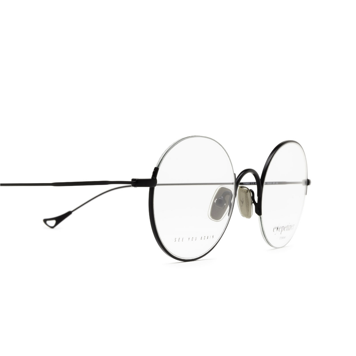 Eyepetizer® Round Eyeglasses: Tondo color Black C.6 - product thumbnail 3/3.