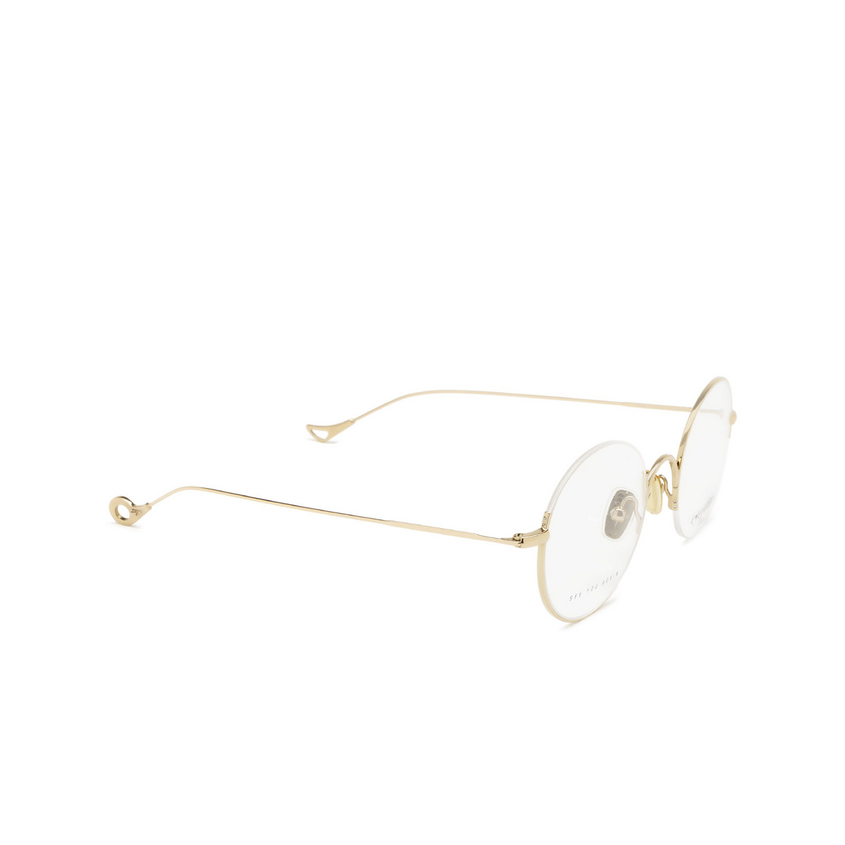 Eyepetizer® Round Eyeglasses: Tondo color Rose Gold C.9 - three-quarters view.
