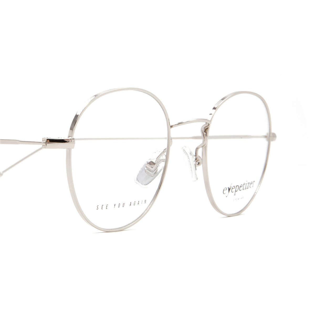 Eyepetizer® Round Eyeglasses: Zelda color Silver C 1 - product thumbnail 3/3.