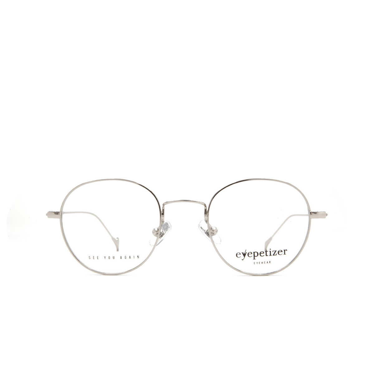 Eyepetizer® Round Eyeglasses: Zelda color Silver C 1 - 1/3.