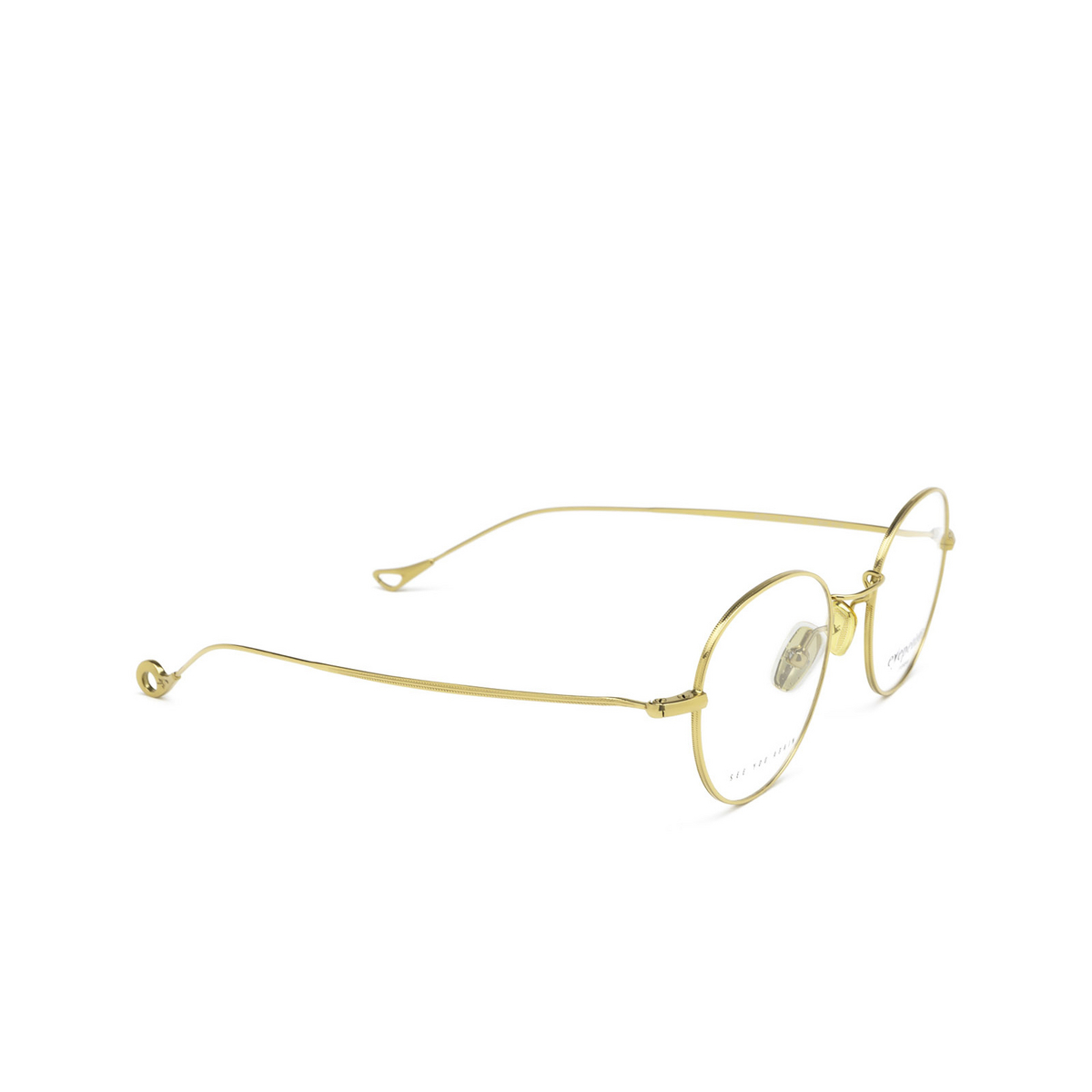 Eyepetizer® Round Eyeglasses: Zelda Vintage color Gold C.4 - three-quarters view.