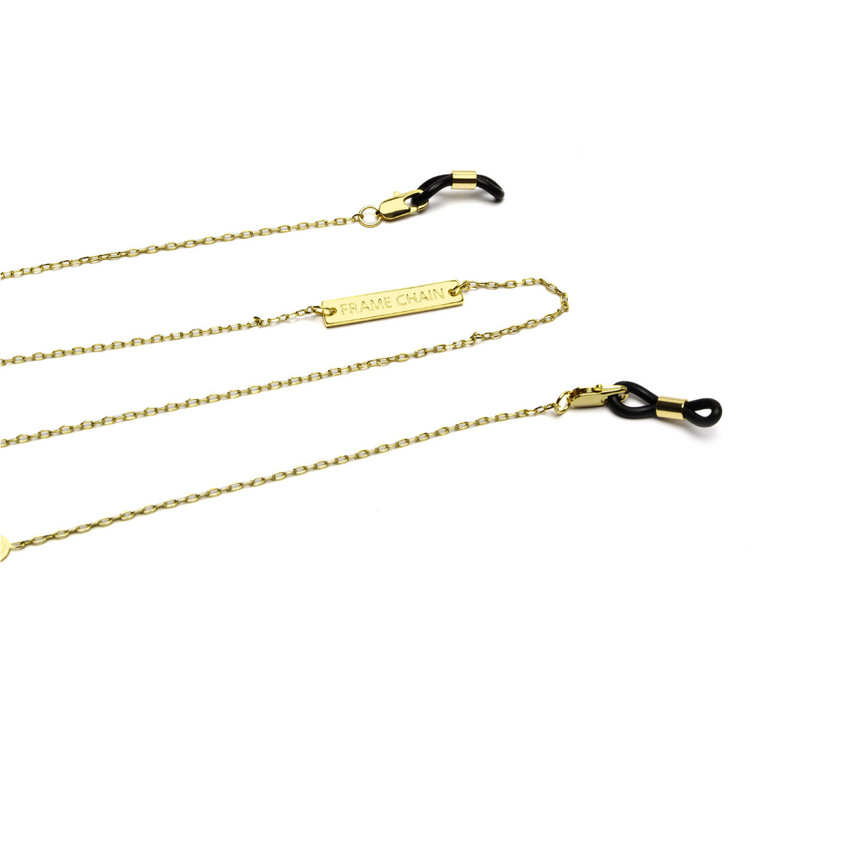 Frame Chain® Accessories: Love N Peace color Yellow Gold - front view.