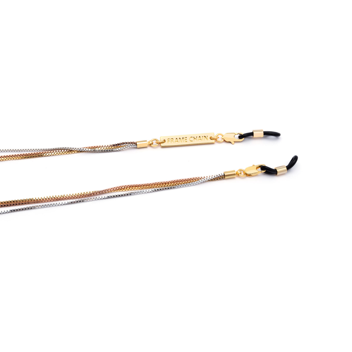 Frame Chain® Accessories: Tricolor color White Rose & Yellow Gold - 1/4.