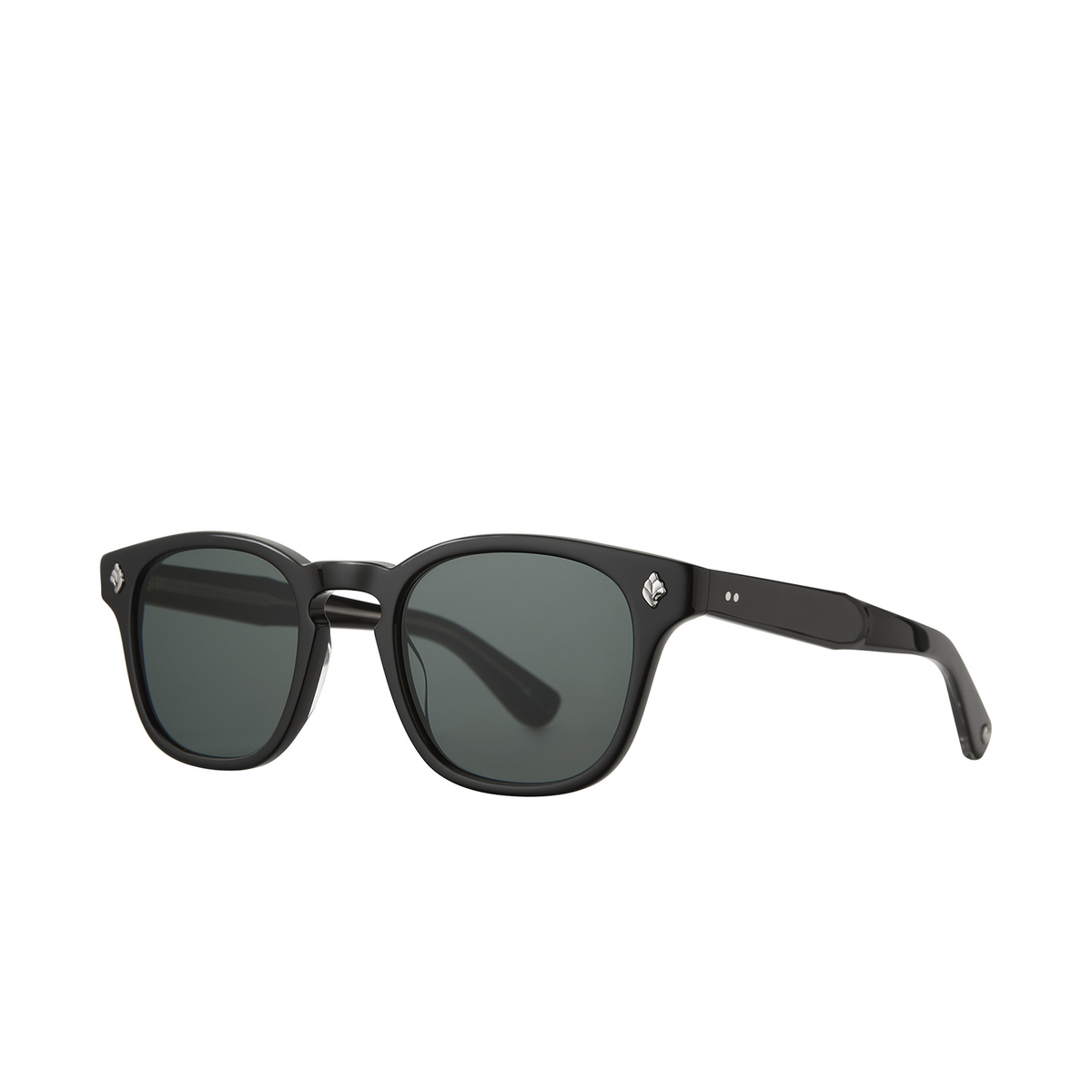 Garrett Leight ACE Sunglasses BK/SFBS Black - three-quarters view
