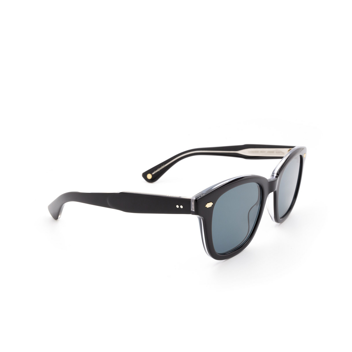 Garrett Leight® Sunglasses: Calabar color Black Laminate Bklcy-sfbs - front view.