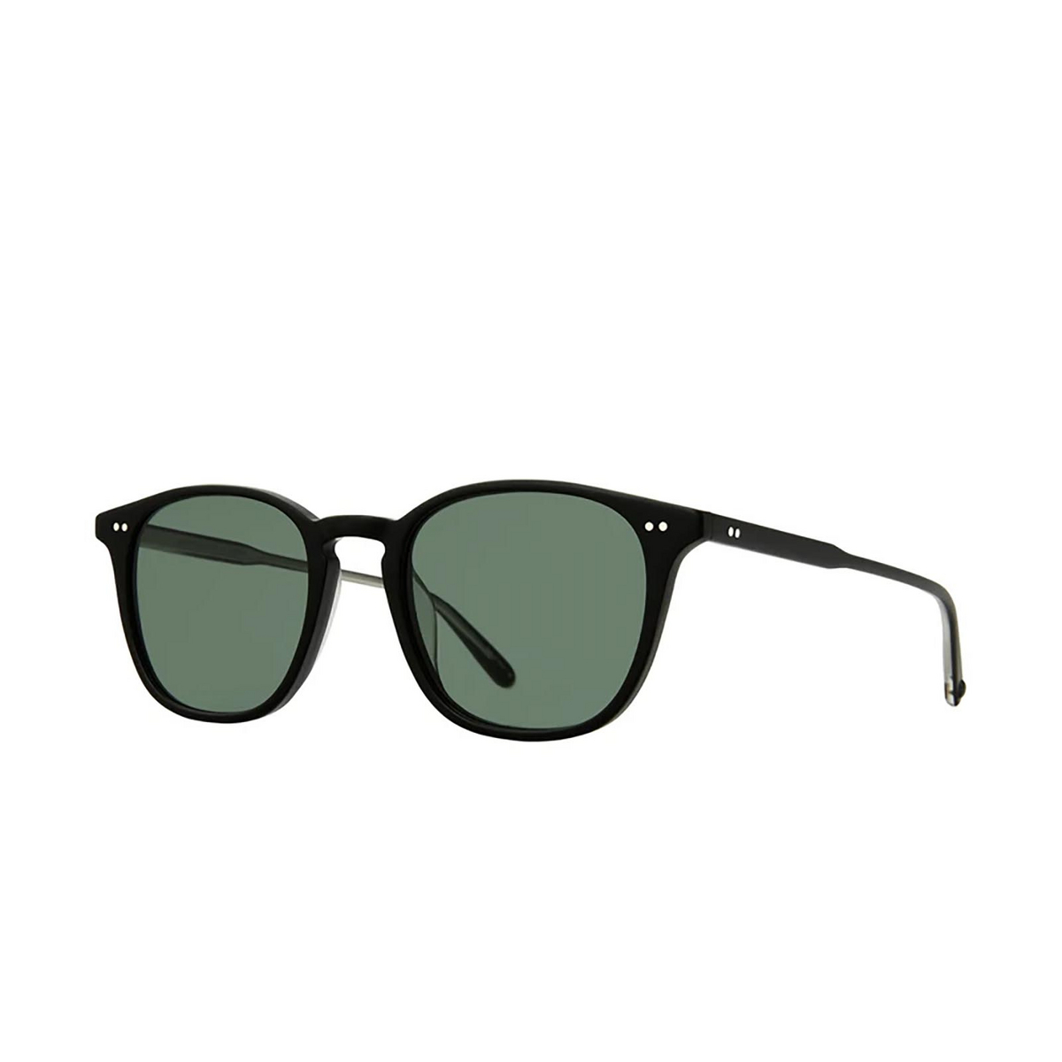Garrett Leight® Square Sunglasses: Clark Sun color Matte Black MBK/SFPG15 - three-quarters view.