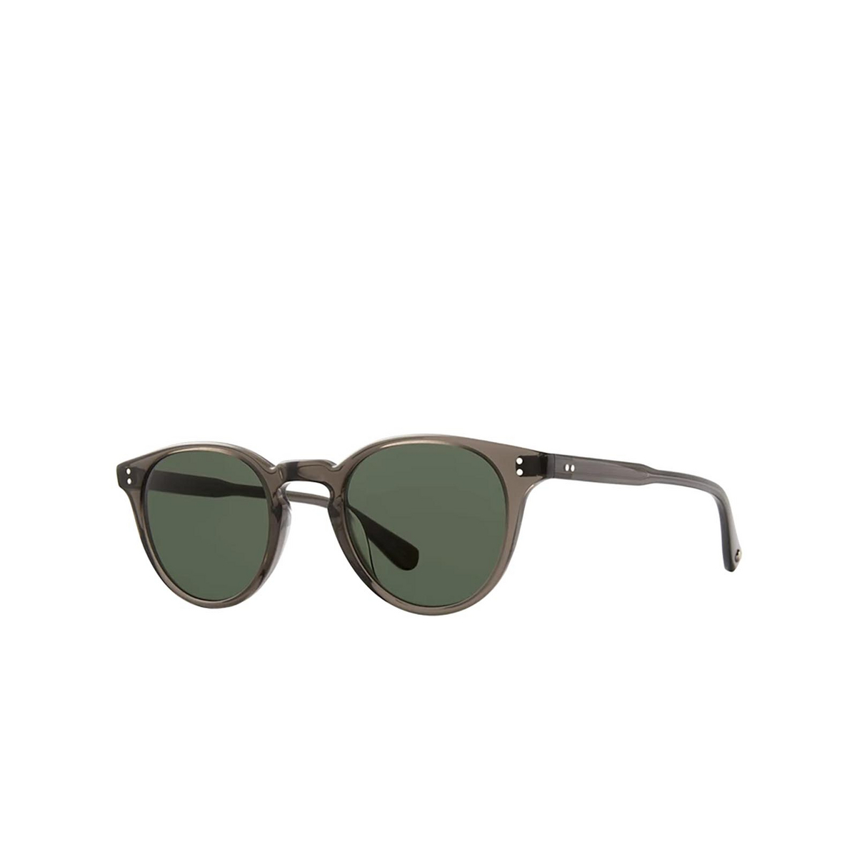 Garrett Leight® Square Sunglasses: Clement Sun color Black Glass BLGL-PG15 - three-quarters view.