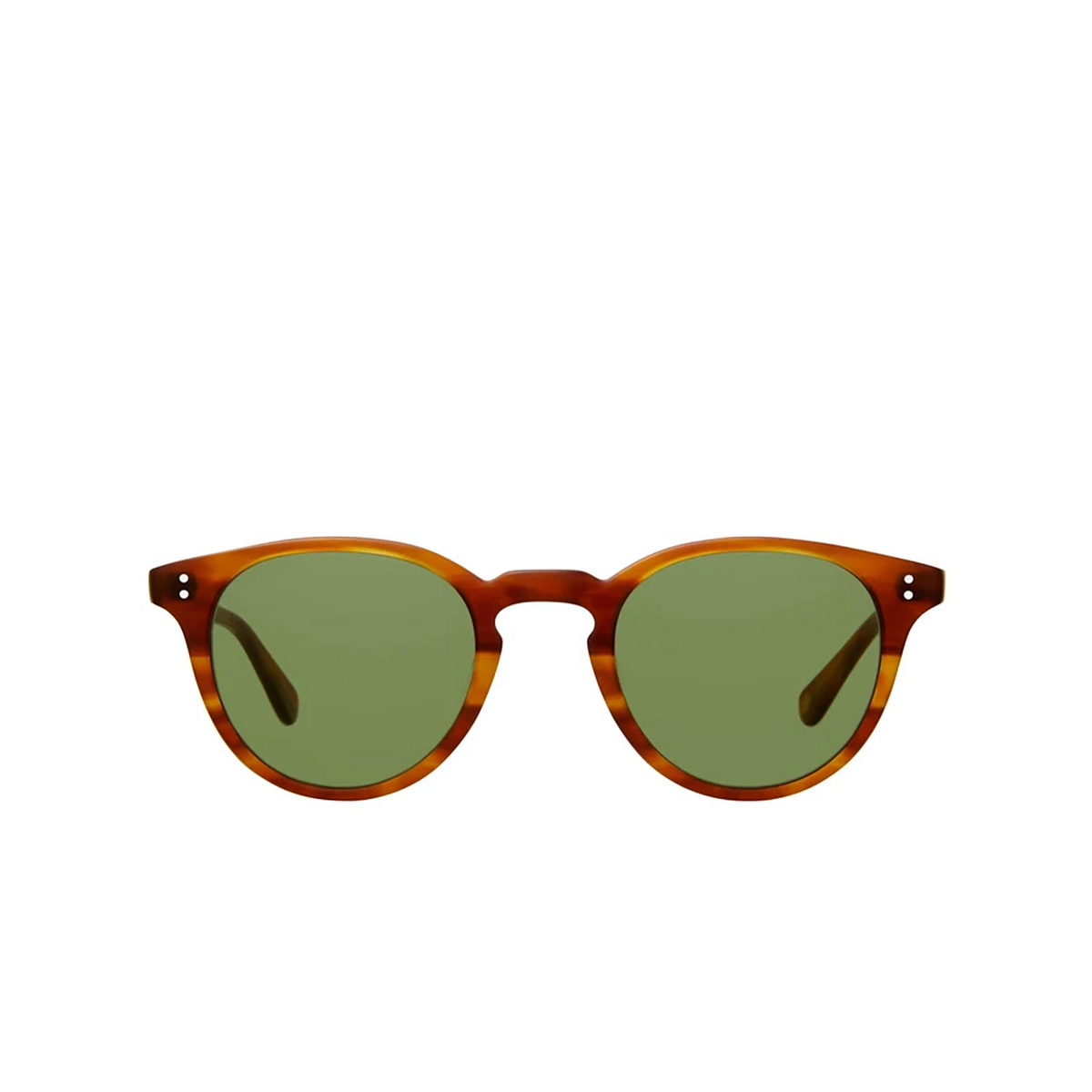 Garrett Leight® Square Sunglasses: Clement Sun color Mhat-pgn Matte Honey Amber Tort - front view