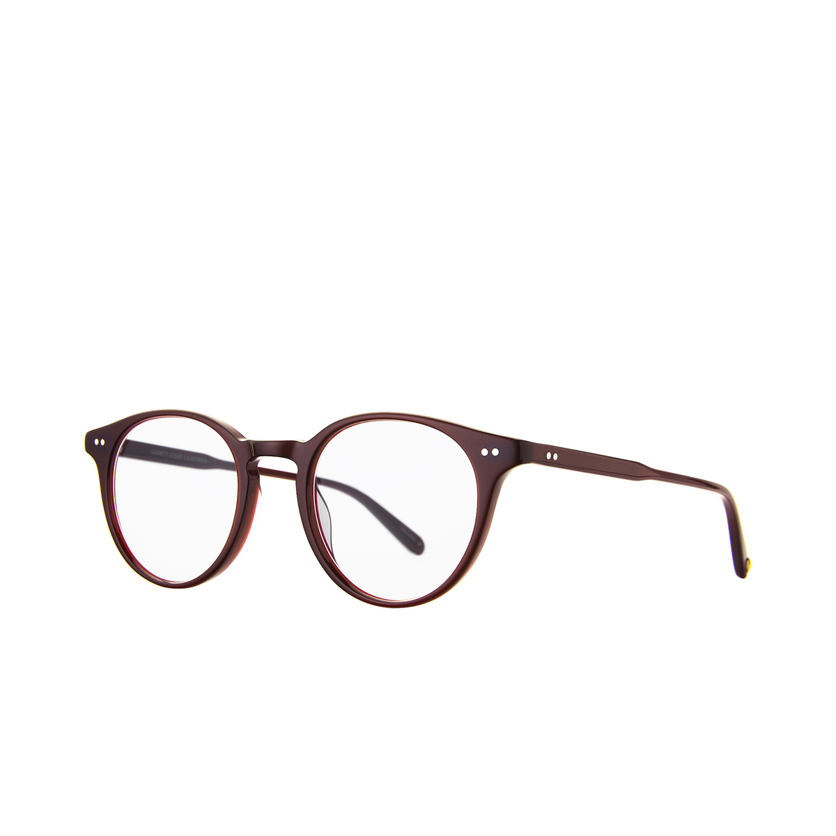 Garrett Leight CLUNE Eyeglasses BAR Barolo - three-quarters view