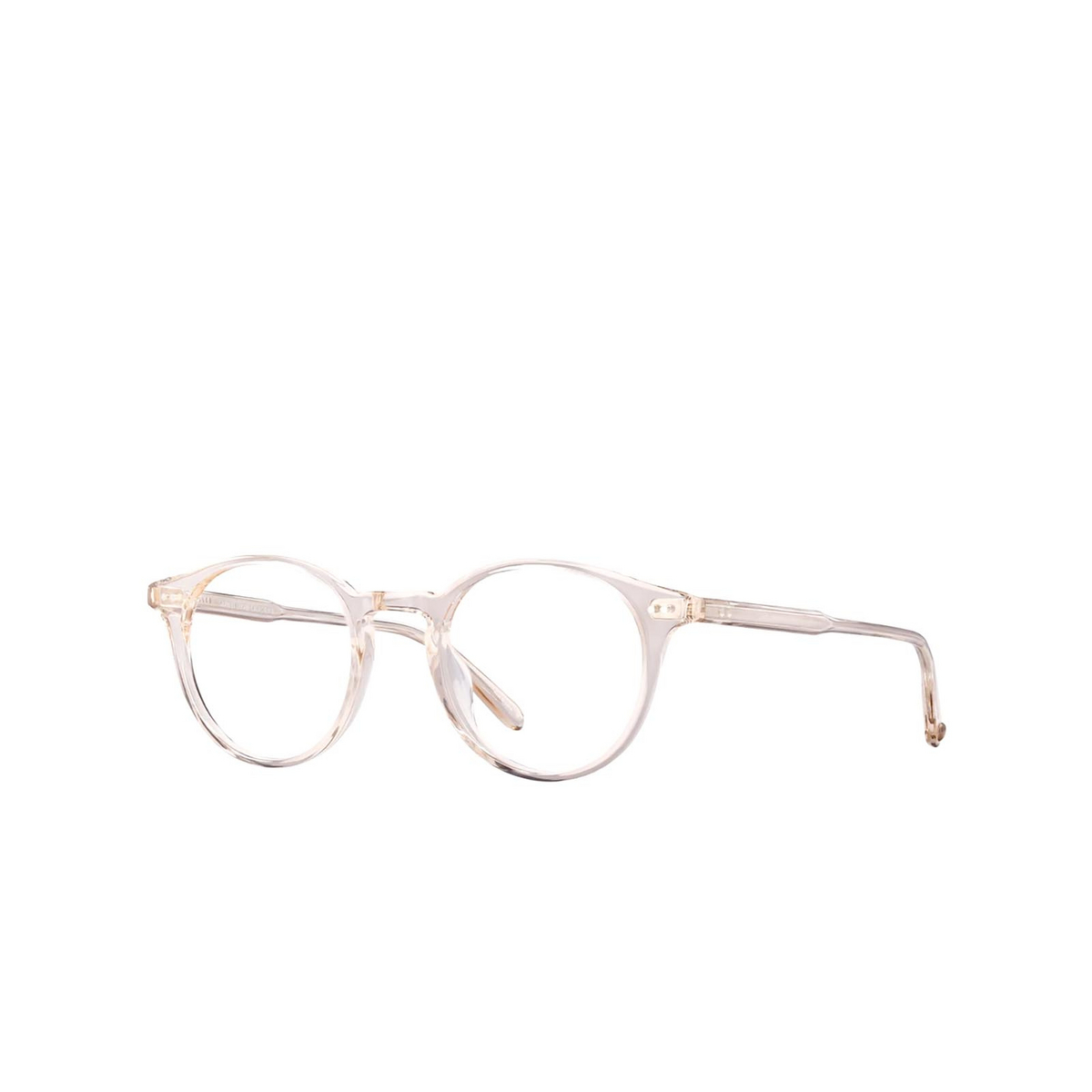 Garrett Leight® Round Eyeglasses: Clune color Shell Crystal Shcr - three-quarters view.