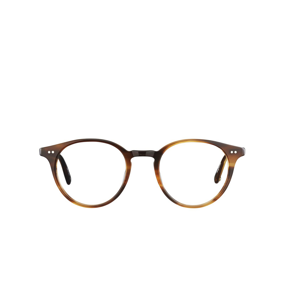 Garrett Leight® Round Eyeglasses: Clune color True Demi Td - front view.