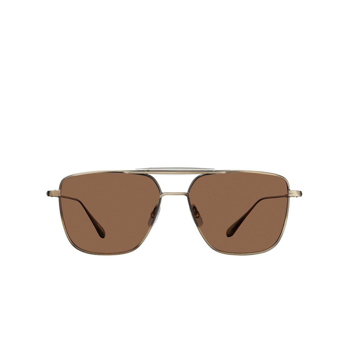 Garrett Leight CONVOY Sunglasses BG-CH/SFWBRN Gold-Champagne - front view