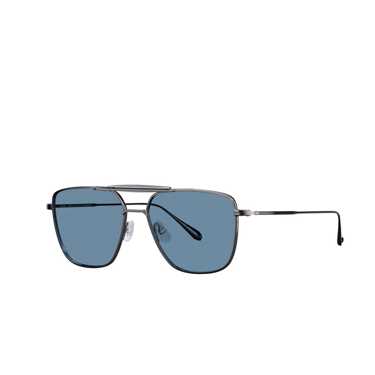 Garrett Leight CONVOY Sunglasses GM-SLG/SFM Gunmetal-Grey - three-quarters view