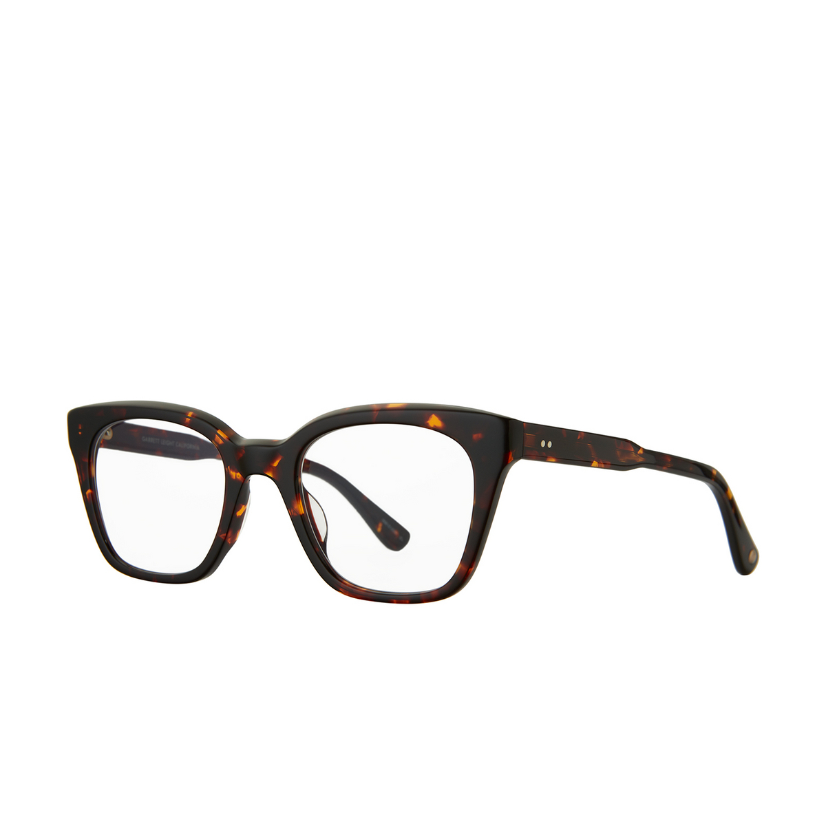 Garrett Leight EL REY Eyeglasses CAVT Caviar Tortoise - three-quarters view