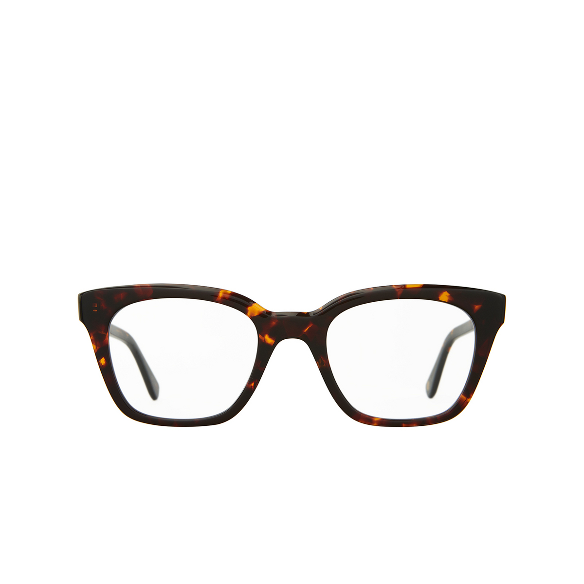 Garrett Leight® Cat-eye Eyeglasses: El Rey color Caviar Tortoise Cavt - front view.