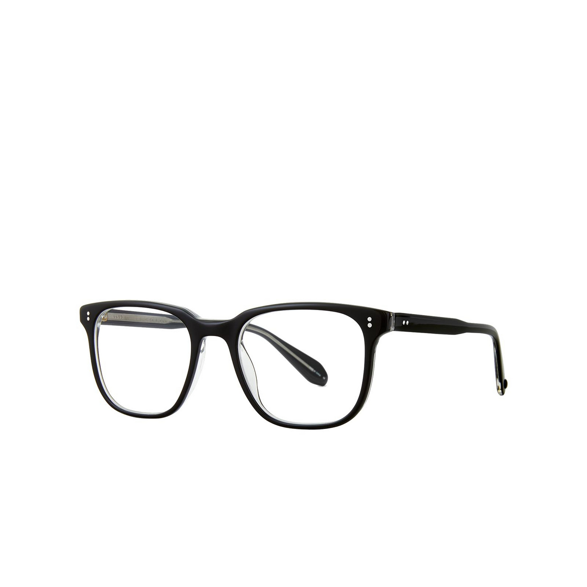 Garrett Leight EMPEROR Eyeglasses BKLCY Black Laminate - three-quarters view