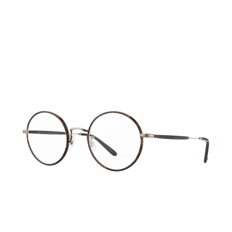 Garrett Leight FONDA Eyeglasses BBT-BS-BK bourbon tortoise - brushed silver - 2/3