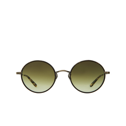 Garrett Leight® Round Sunglasses: Fonda Sun color Bbt-bg-yt/og Bourbon - Brushed Gold 