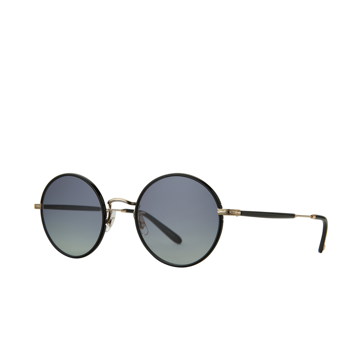 Garrett Leight FONDA Sunglasses BK-G-BK/SWPG Black - Gold - three-quarters view