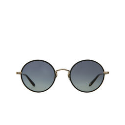 Garrett Leight® Round Sunglasses: Fonda Sun color Bk-g-bk/swpg Black - Gold 