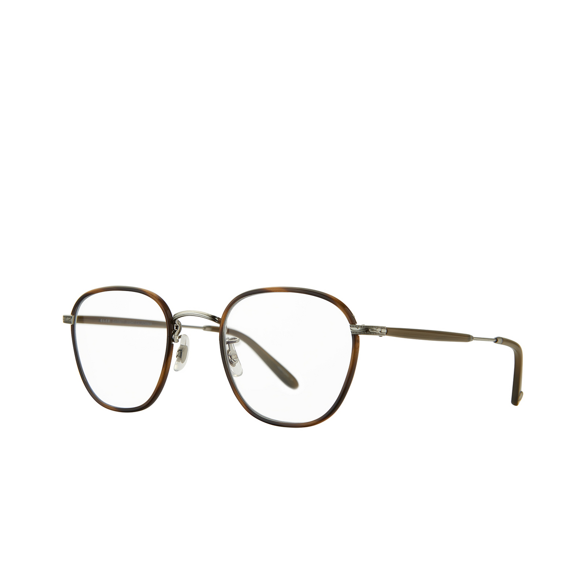 Garrett Leight GRANT Eyeglasses DB-BS-OLV Demi Blonde - Silver - three-quarters view