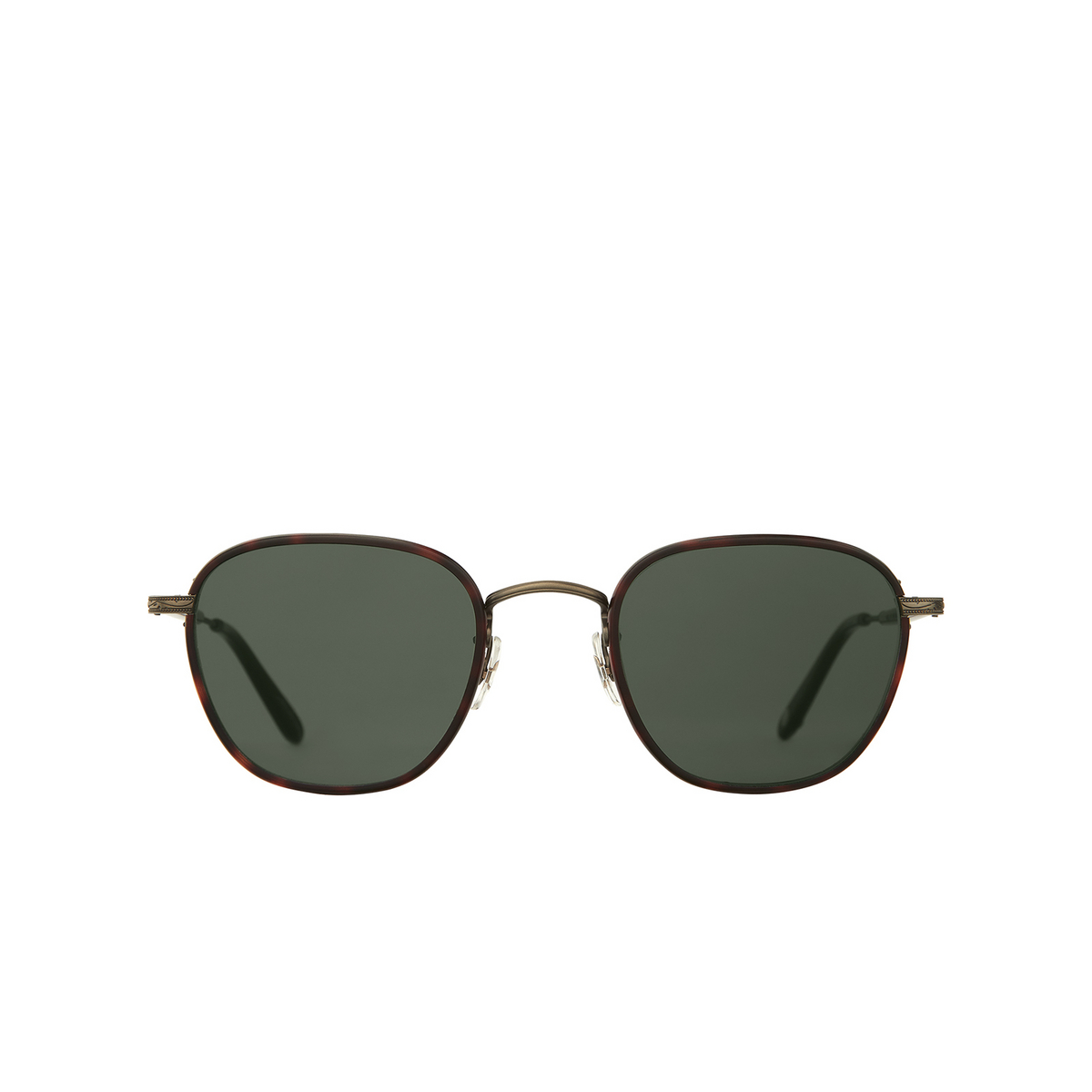 Garrett Leight® Square Sunglasses: Grant Sun color Matte Kona Tortoise - Antique Gold MKONT-ATGII-MRT/SFPG15 - front view.