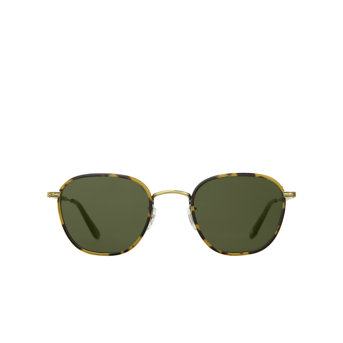 Garrett Leight® Square Sunglasses: Grant Sun color Tokyo Tortoise - Antique Gold Tt-atg-ah/sfpgn - front view.