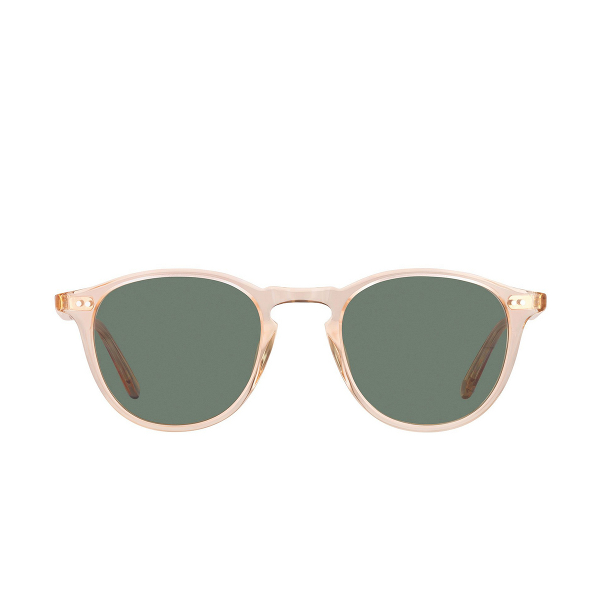 Garrett Leight® Round Sunglasses: Hampton Sun color PCY/SFPG15 Pink Crystal - 1/2
